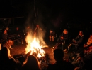 Abends am Lagerfeuer