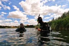 Bilderbuchwetter für die ersten beiden Freiwassertauchgänge