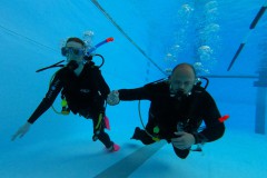 OWD-Übung: schwimmen ohne Maske....