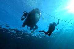 Sicherheitsstopp an der Ankerleine