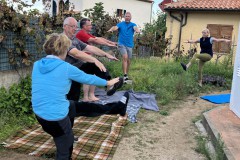 ...da geht es schon zum Frühsport 🤣